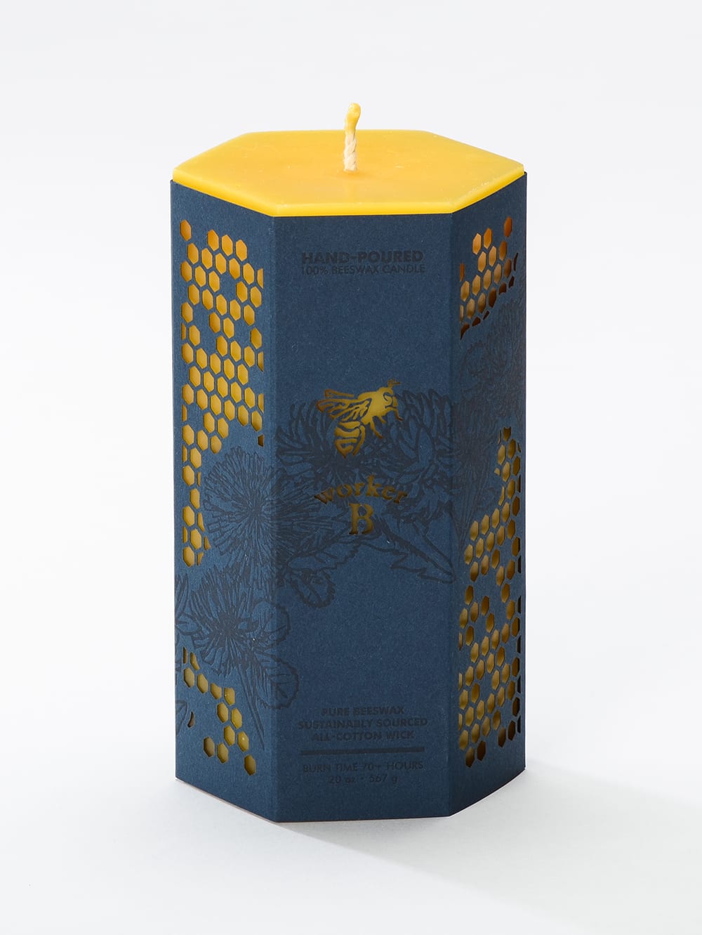 Fancy Hexagon Pillar Candle