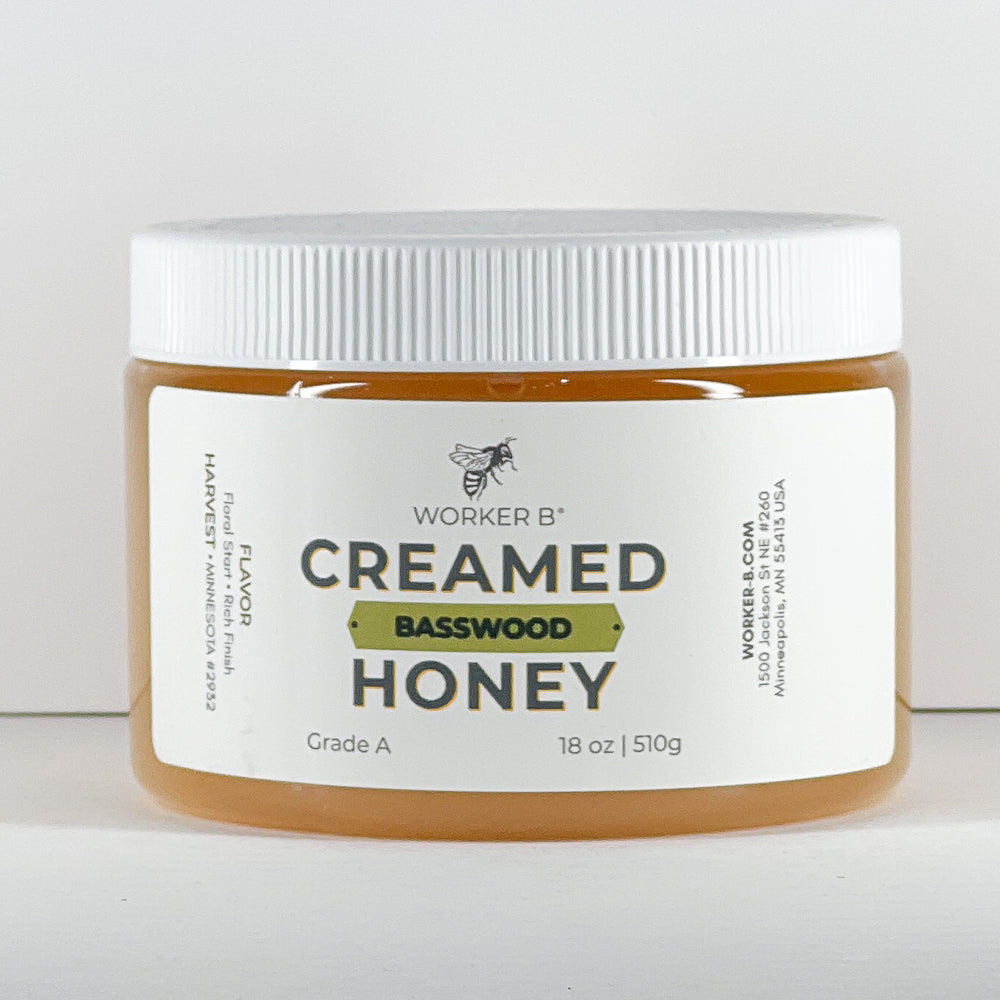 Creamed Basswood Raw Honey
