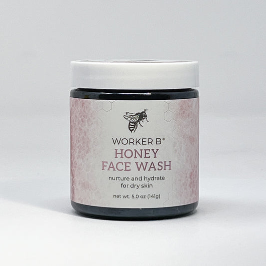 Worker B Honey Face Wash container on a white background