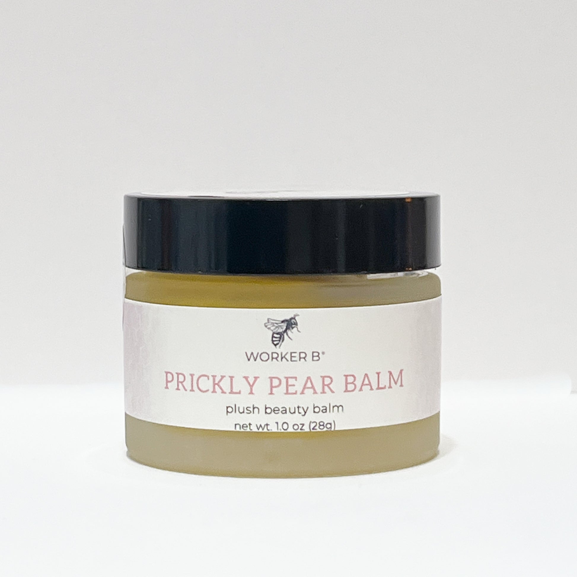 Jar of Worker B Prickly Pear Balm on a white background