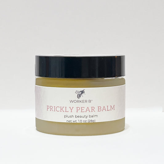 Jar of Worker B Prickly Pear Balm on a white background