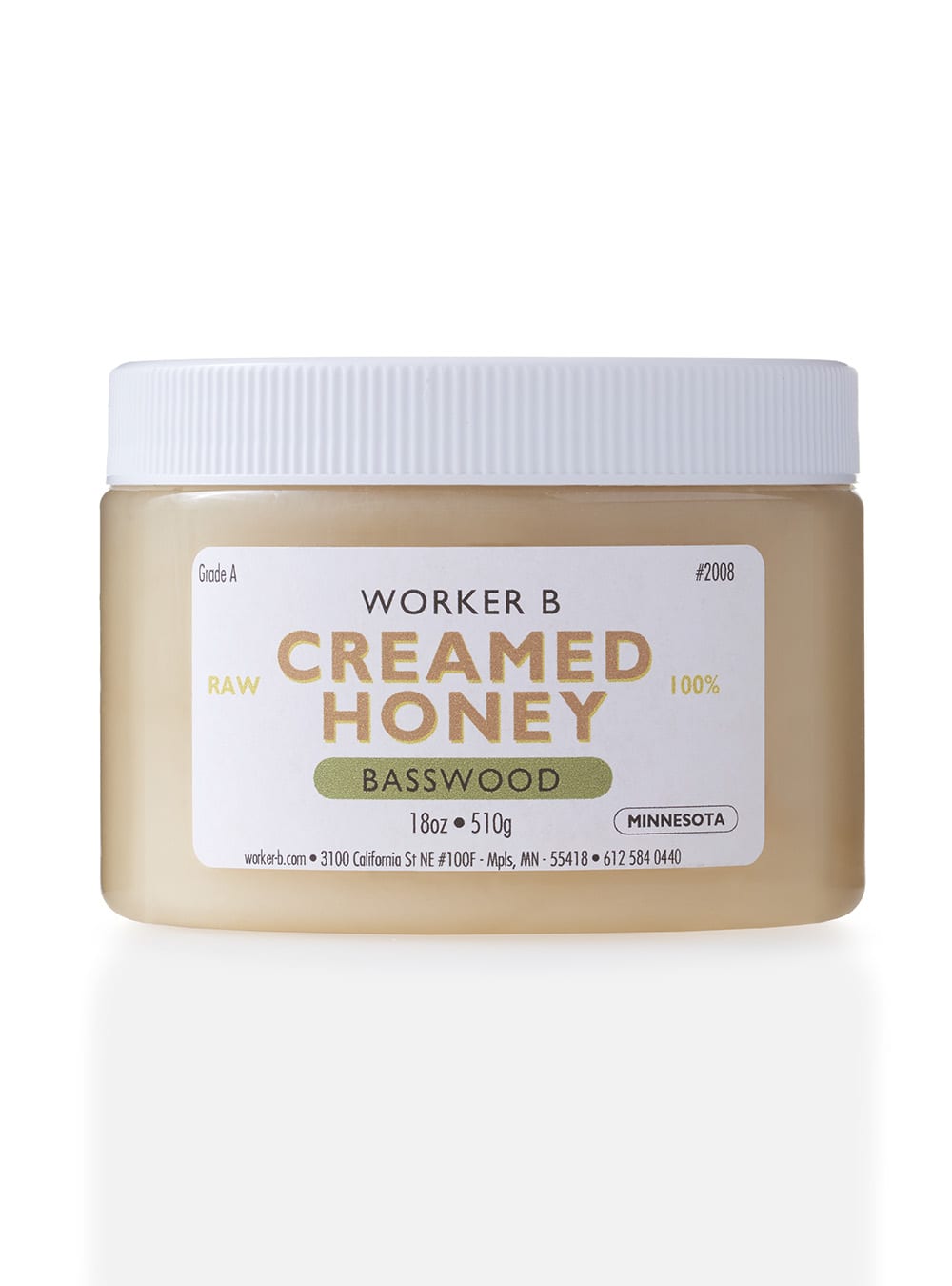 Creamed Basswood Raw Honey